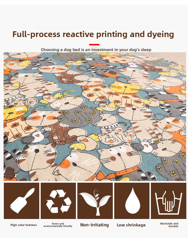 Universal Detachable Washable Pet Bed for Dogs Cats Large Medium Small Summer Cooling Mat