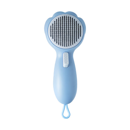 Peigne autonettoyant pour chats et chiens - Outil d'élimination des poils en un clic - Brosse magique anti-mouillage avec embouts de massage pour réduire la perte de poils 