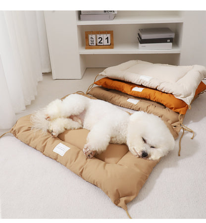 Cozy Ins Style Pet Bed Warm Thickened Marzis Cage Cushion for Dogs Cats Autumn Winter Soft Plush Comfortable Mat Korean Design