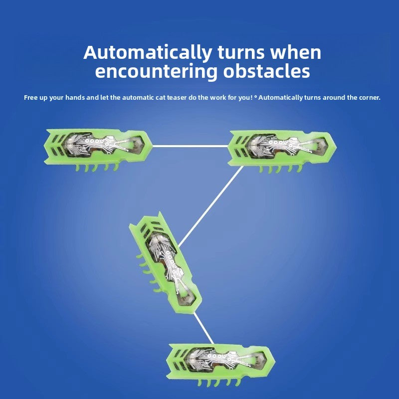 Nano Worm Cat Toy Automatic Teasing Intelligent Wand with Obstacle Avoidance for Self Play