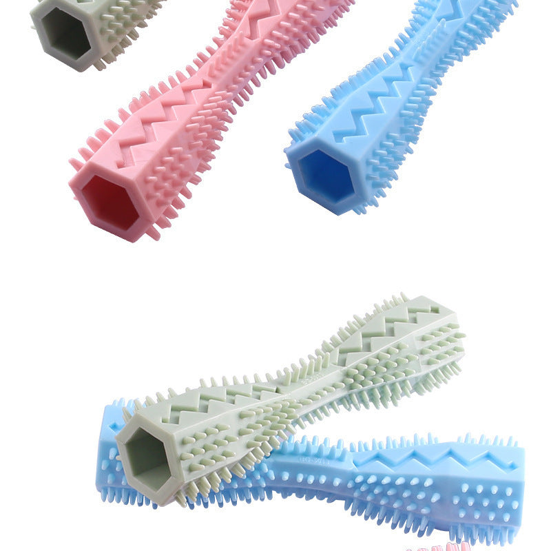 Pet Hexagonal Chew Stick Toy Durable Dog Cat Boredom Relief Supplies