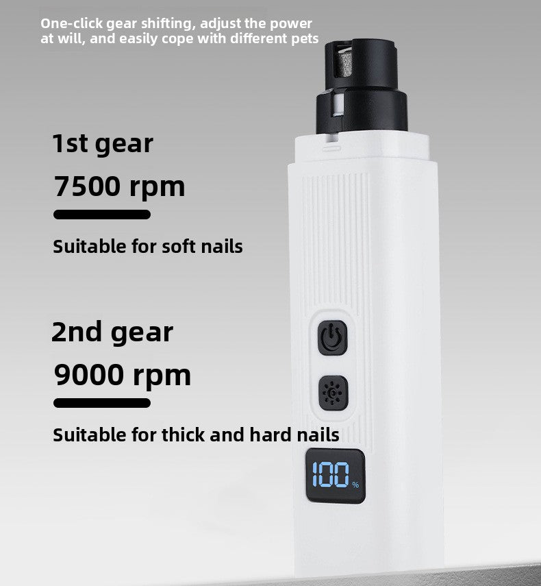 Pet Nail Grinder Clipper with Light for Dogs Cats