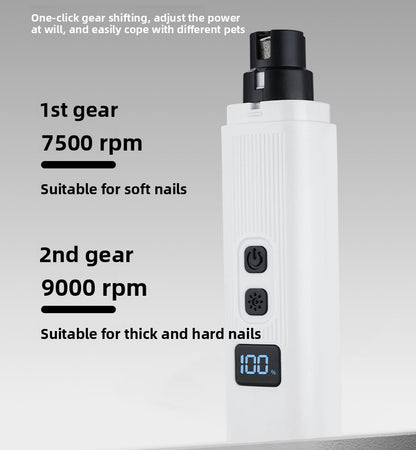 Pet Nail Grinder Clipper with Light for Dogs Cats