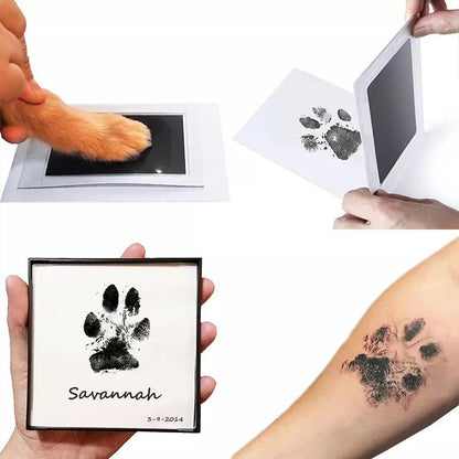 Washable Pet Paw Print Ink Pad Set DIY Memorial Keepsake for Dog Cat Puppy Kitten Create Your Own Pawprint Photo Album