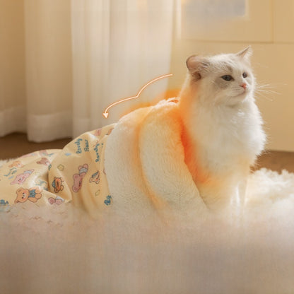 Dog House Pet Nest Closed Type Autumn Winter Cat Nest Two-tone Knitted Tent Nest Warm Round Nest Enclosed Dog House Pet