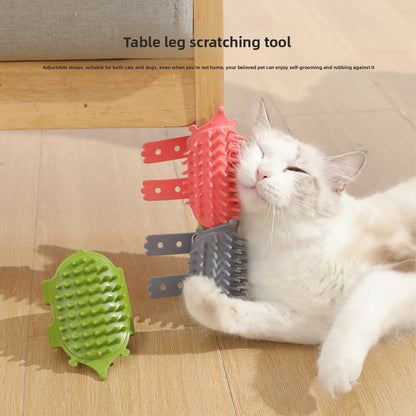 Cat Soft Rubber Corner Table Scratcher with Itch Relief Massage