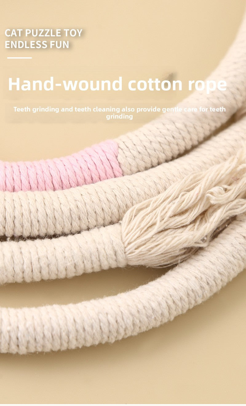 Cat Self-Entertainment Chew Rope Teeth Cleaning Artifact