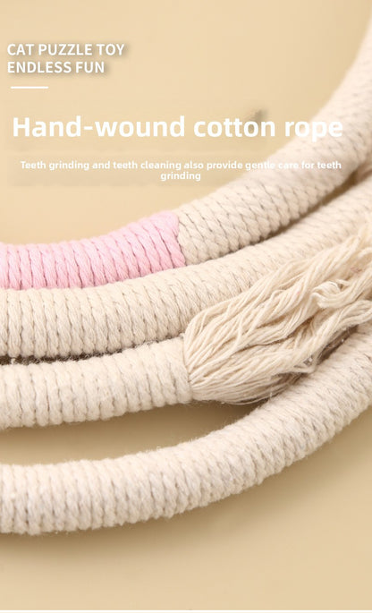 Cat Self-Entertainment Chew Rope Teeth Cleaning Artifact