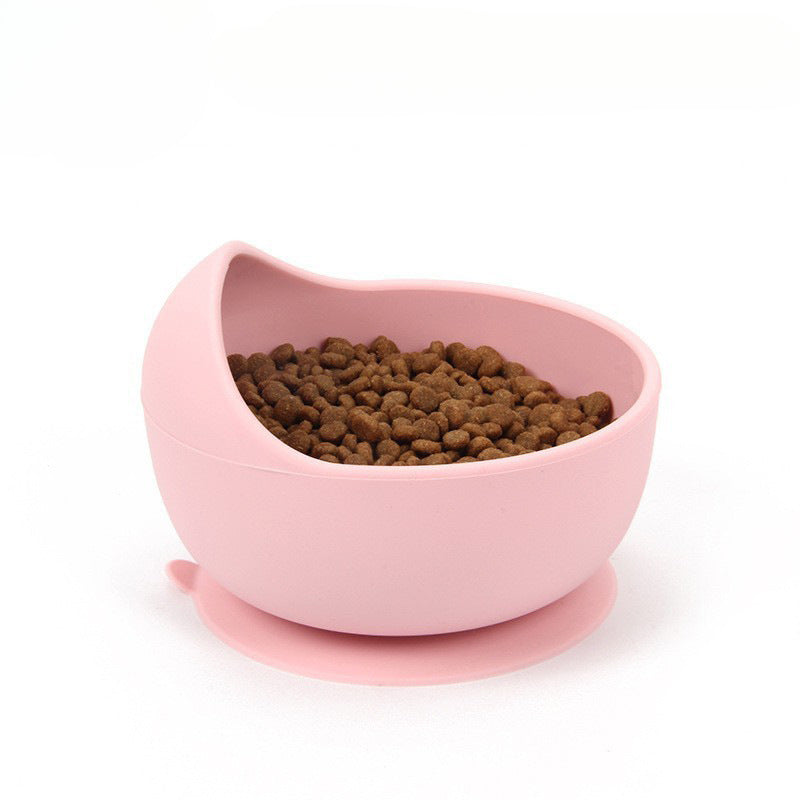 Pet Bowl Double Bowl Food Grade Silicone Cat and Dog Bowl Slow Food Bowl Slow Food Bowl Small Stainless Steel Dog Bowl Pet Supplies