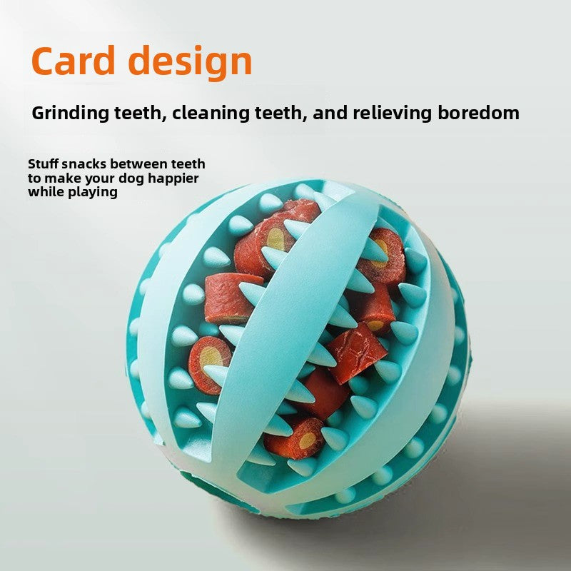Rubber Dog Toy for Small Large Puppies Boredom Relief Sound Making Teeth Clean Ball