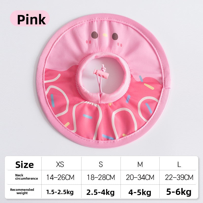 Deepened Neck Adjustable Waterproof Elizabethan Collar Anti Bite for Cats Dogs