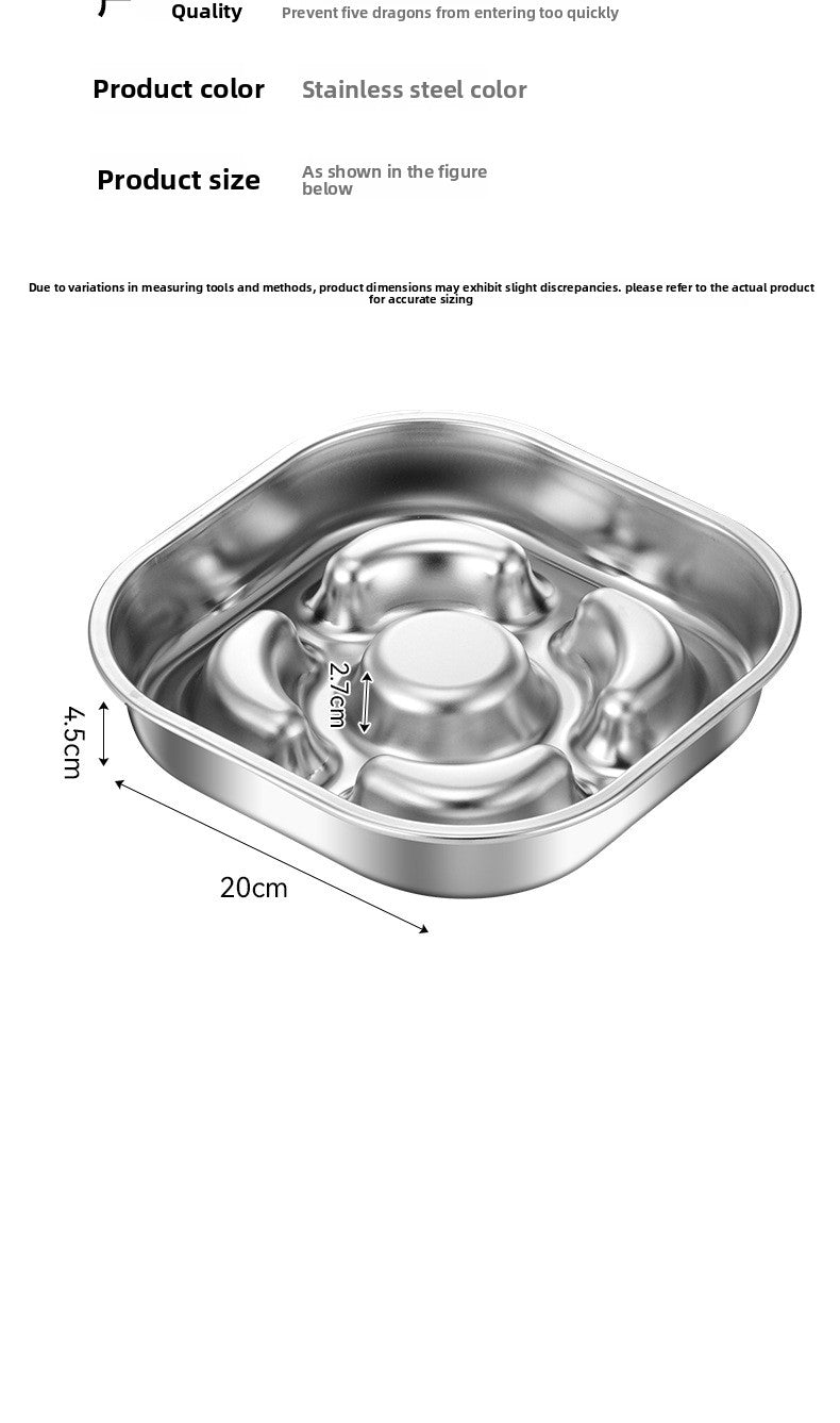 Stainless Steel Slow Feed Pet Bowl