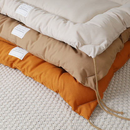 Cozy Ins Style Pet Bed Warm Thickened Marzis Cage Cushion for Dogs Cats Autumn Winter Soft Plush Comfortable Mat Korean Design