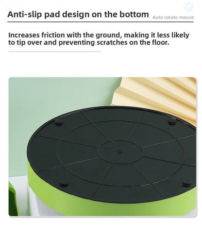 Cat Turntable Puzzle Play Plate Featuring Shadowless Mouse Toy