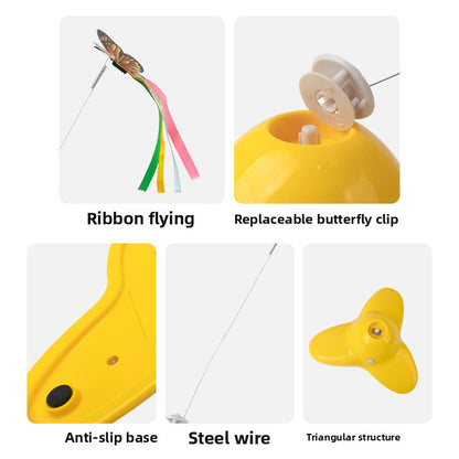 Pet Cat Automatic Electric Toy Rotating Butterfly Fly Interactive