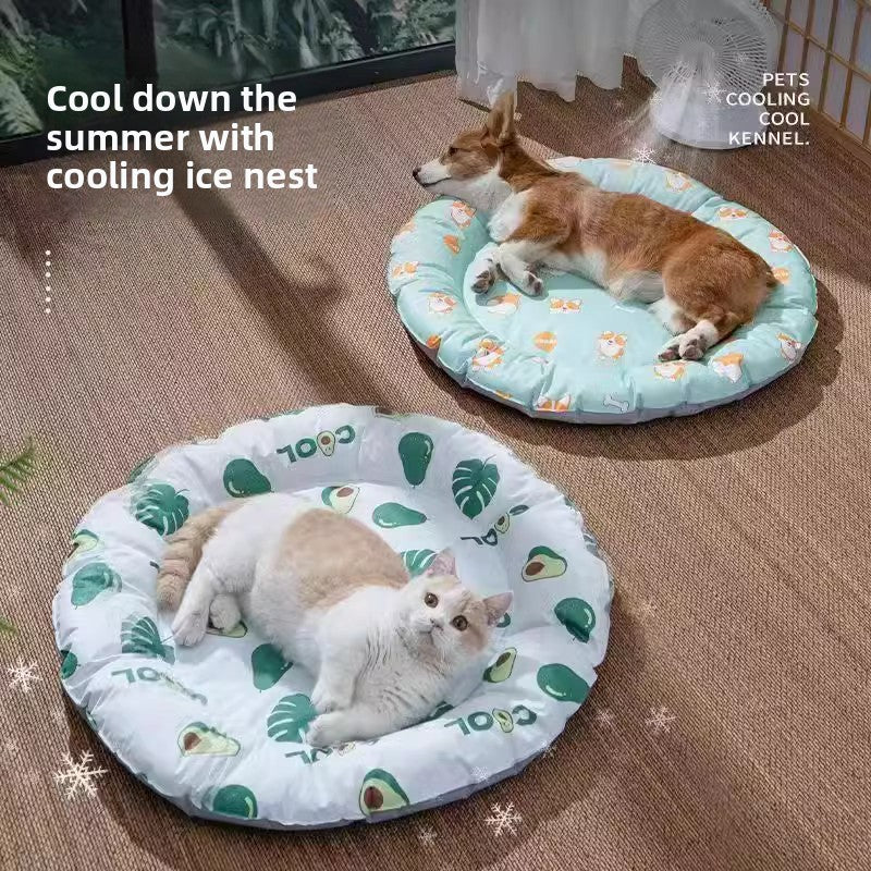 Dog Bed Cat Ice Nest Summer Cooling Mat for Pets' Restful Sleep