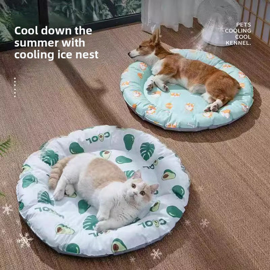 Dog Bed Cat Ice Nest Summer Cooling Mat for Pets' Restful Sleep