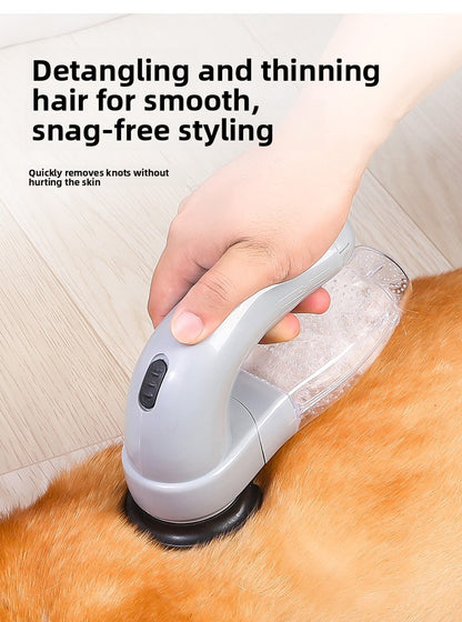 Portable Electric Pet Hair Remover Vacuum Cleaner for Cats and Dogs Rechargeable Handheld Grooming and Massage Tool for Home Car Furniture