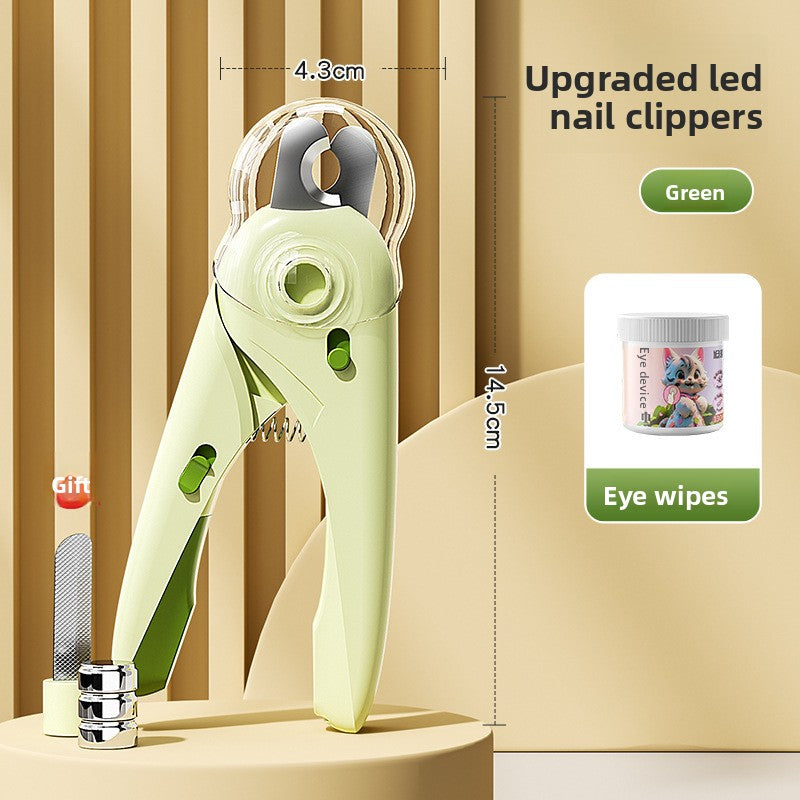 Beginner Friendly Cat Dog Nail Clipper with Light and Bloodline Indicator