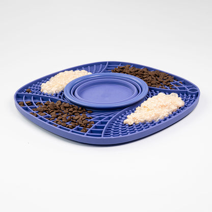 Premium Silicone Slow Feeder Bowl for Dogs and Cats Anti Choke Anti Spill Food Mat with Non Slip Bottom for Messy Eaters
