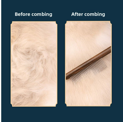 Wooden Pet Shedding Comb for Cats Dogs Removing Loose Hair Grooming Flea