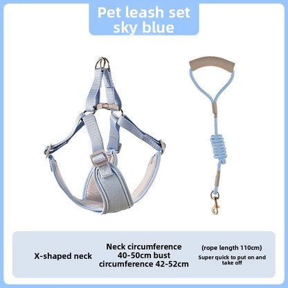 Dog Walking Vest Style Harness Leash for Small Medium Teddy Pomeranian Bichon