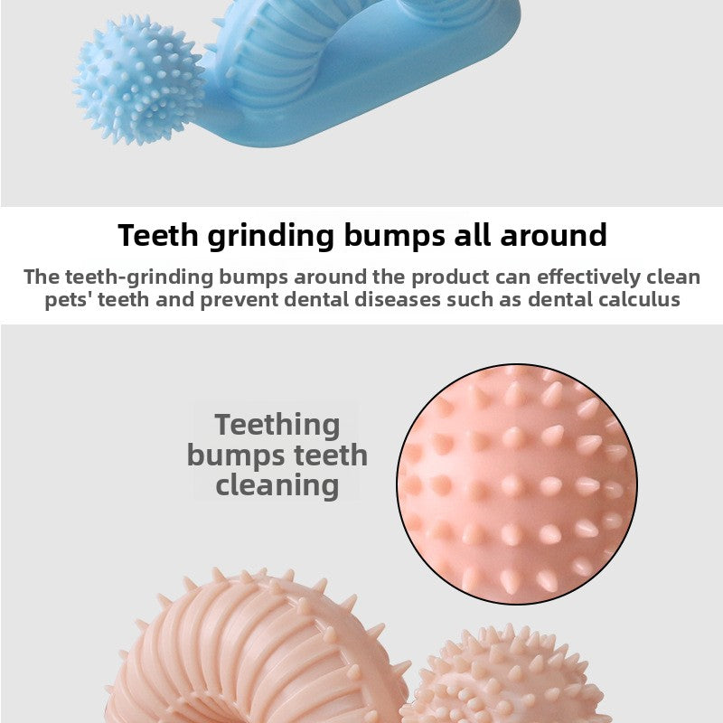 Interactive Dog Chew Toy for Teething Puppies Snail Shaped Food Dispensing Pet Supplies Long Lasting Dental Toothbrush Fun Mental Stimulation