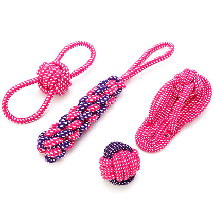 Dog Toys New Pet Cotton Rope Combination Set for Teeth Grinding