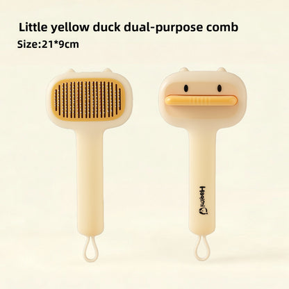 Magic Pet Hair Remover Comb Self Cleaning Cat Brush for Shedding Gentle Detangling and Massage Tool for Cats Dogs to Reduce Loose Fur and Mats