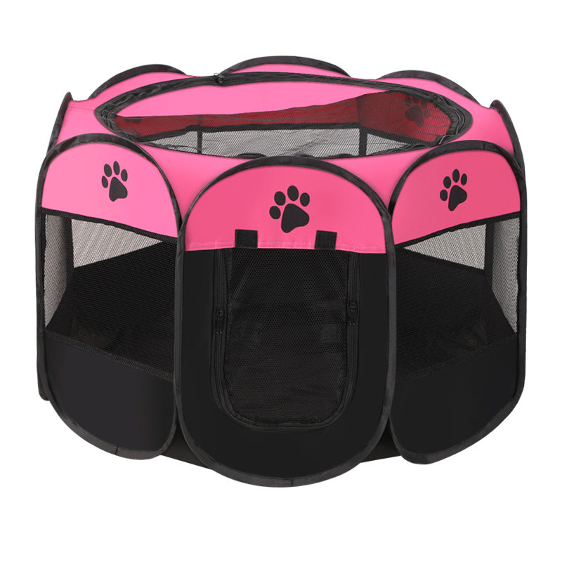 Octagonal Pet Playpen Pet Tent Oxford Cloth Scratch-Resistant Foldable Dog Cage Dog Cat Delivery Room Dog House Cat House