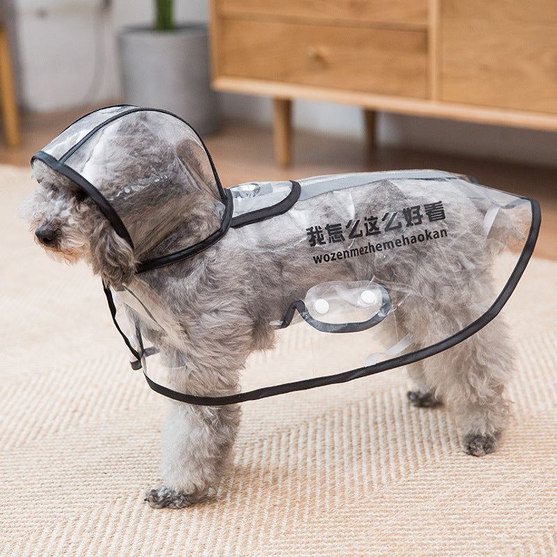 Waterproof Pet Raincoat Full Coverage Four Legged Design for Small and Medium Dogs Summer Outdoor Adventure Cartoon Teddy Dog Clothes