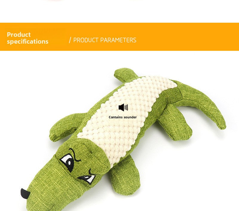 Pet Supplies Dog Plush Toy Durable Pet Toy Realistic Crocodile Sound Dog Toy