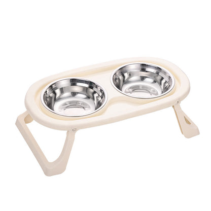 High Legged Foldable Dog Bowl Large Capacity Anti-Tip Slow Feeder Bowl Waterproof Pet Bowl for Dogs Cats Outdoor Indoor Use Easy Carry Travel Bowl