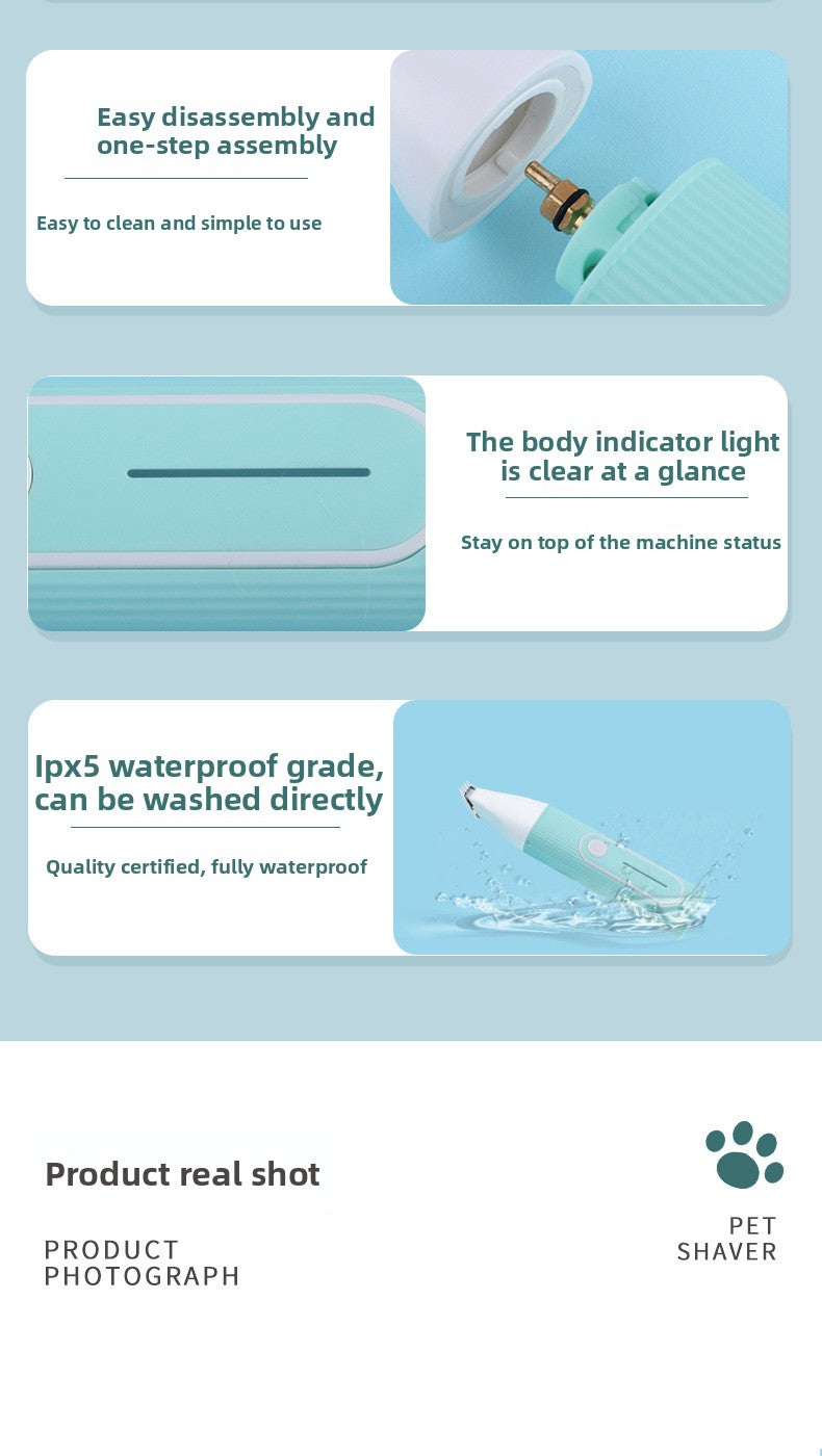 Pet Supplies New Pet Hair Trimmer Set Dog Electric Clipper Nail Grinder Pet Paw Hair Trimmer