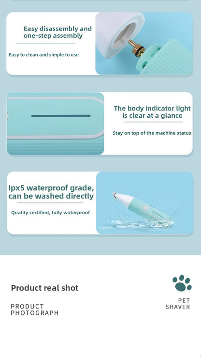 Pet Supplies New Pet Hair Trimmer Set Dog Electric Clipper Nail Grinder Pet Paw Hair Trimmer