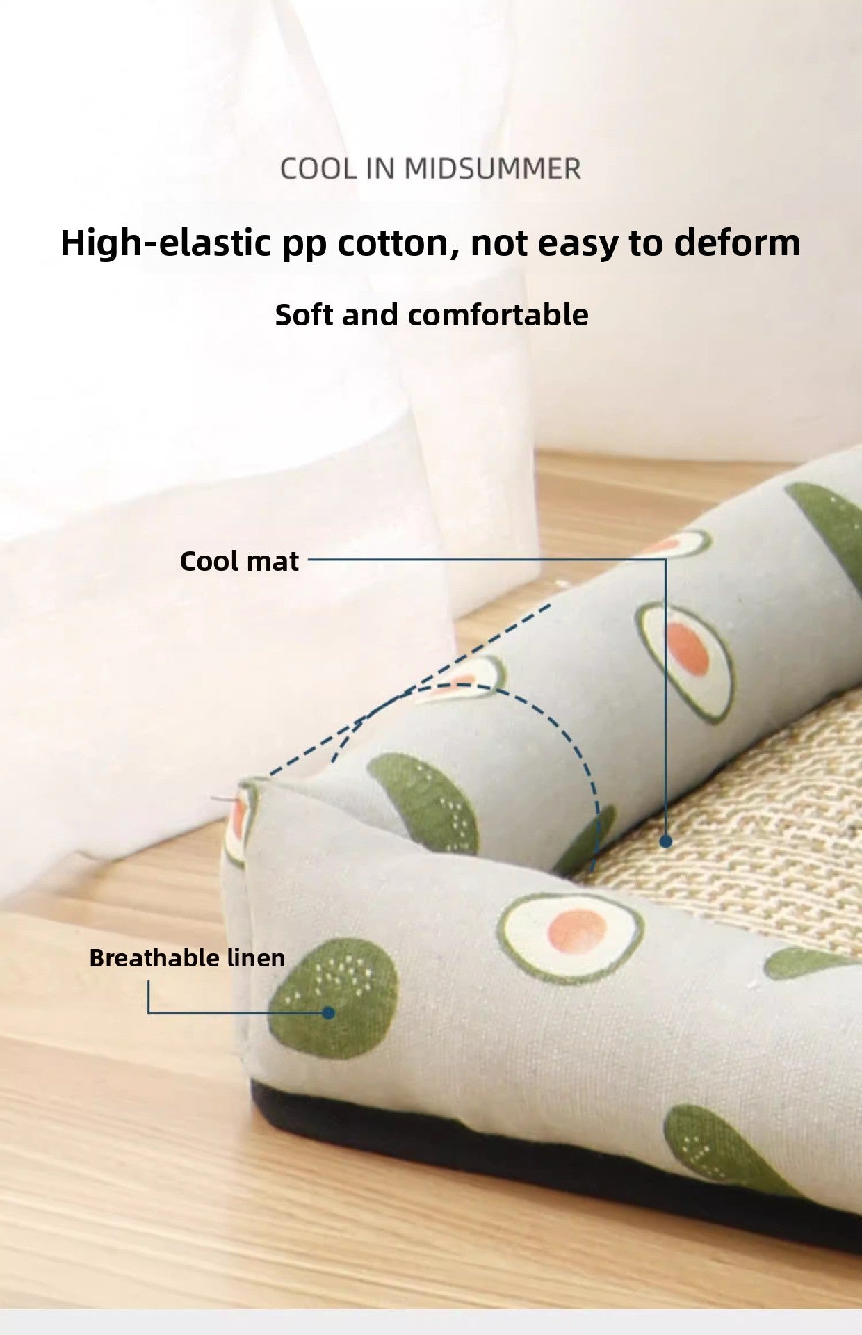 Pet Bed for Cats Dogs AllSeason Mat Summer Cool Sleeping Gear Small Medium Sizes