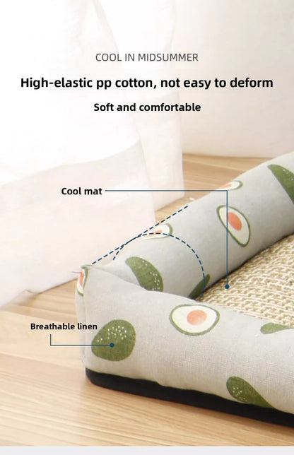 Pet Bed for Cats Dogs AllSeason Mat Summer Cool Sleeping Gear Small Medium Sizes