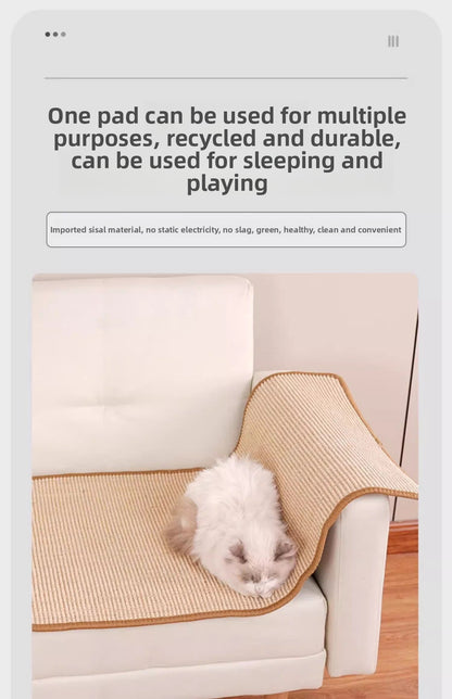 Vertical Wall Sticker Cat Scratch Board Sisal Material Wear Resistant Anti Scratch Sofa Pad Toy