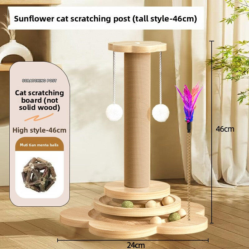 WearResistant Sisal Cat Scratching Post Board Toy for Vertical Climbing Boredom Relief