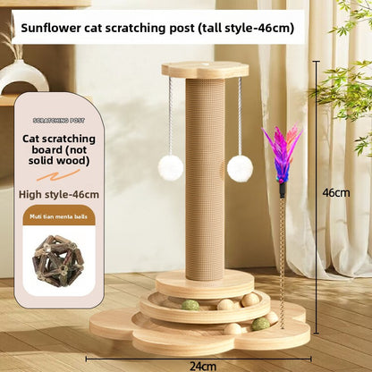 WearResistant Sisal Cat Scratching Post Board Toy for Vertical Climbing Boredom Relief