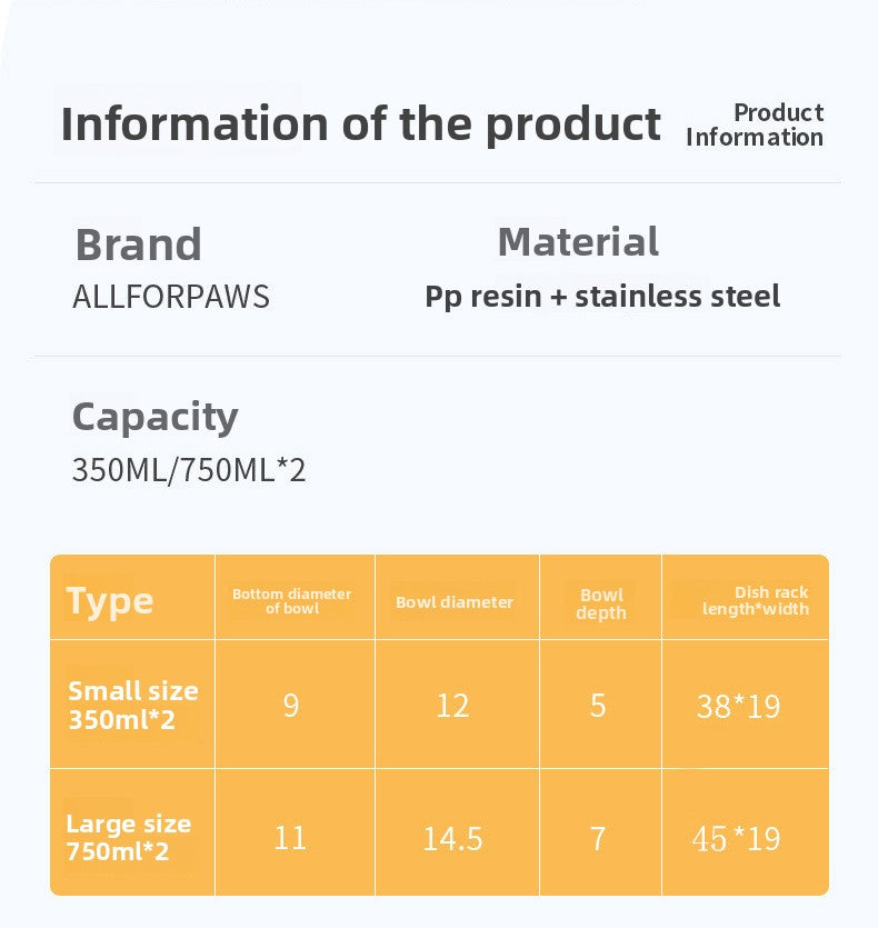 Adjustable Angle Heightening Stainless Steel Pet Bowl Cat Dog Double Feeding Drinking Basin