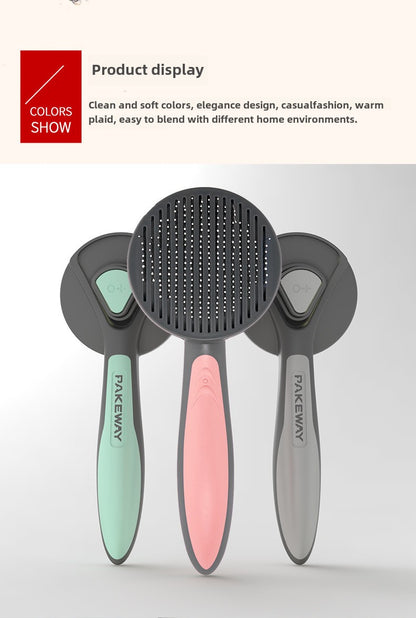 Auto-Clean Dog Comb Pet Accessory One Button Hair Remover Multi-Purpose Cat Hair Brush