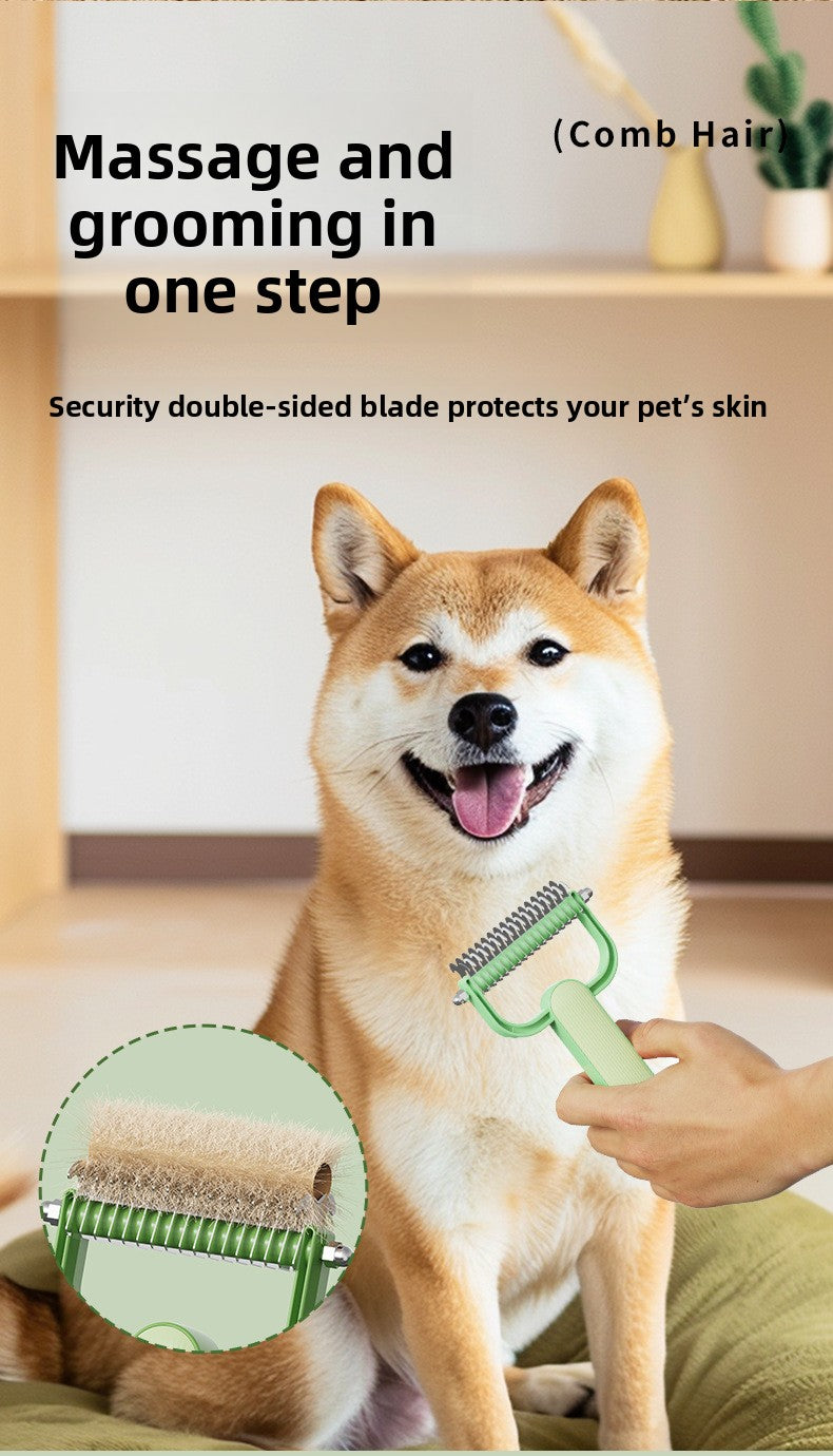 New Double-Sided Thinning Pet Knot-Opening Comb for Dog Cat Wholesale