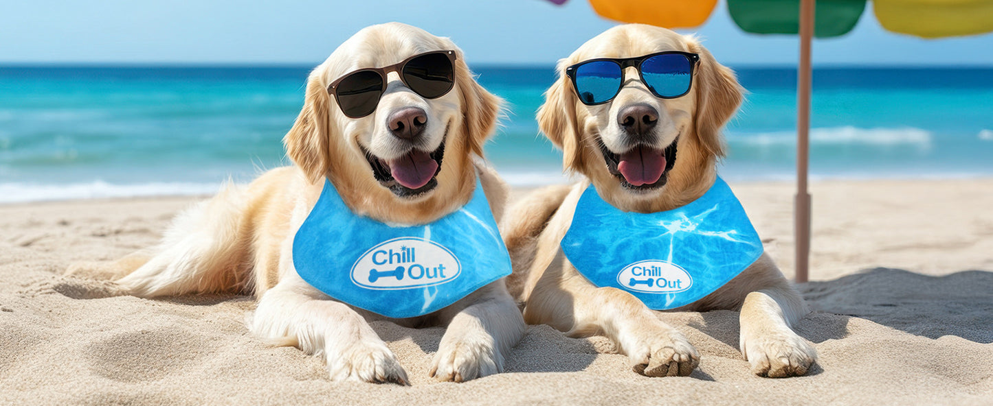 Multiple Sizes Pet Ice Neckband for Summer Anti-Sunstroke Cold Triangle Scarf