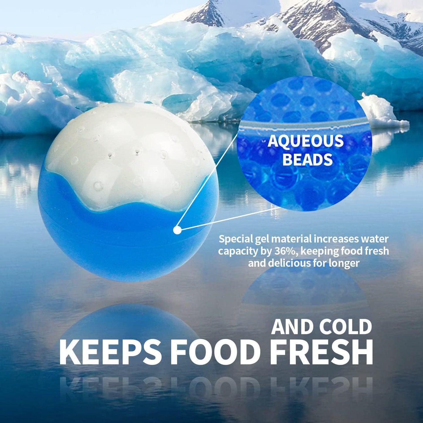 Dog Summer Refreshing Ice Ball Bone Soft Gel Chew Toy