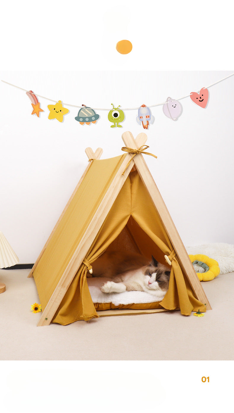 Pet Tent Dog House All-Season Universal Detachable Washable Enclosed Indoor Cat Winter Warm Cat Tent Cat House