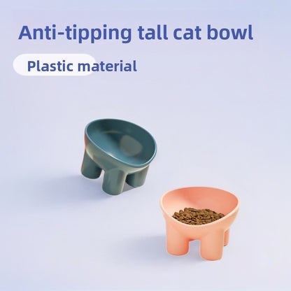 Elephant Leg Macaron Color Anti-Slip Cat Food Bowl Elevated Scientific Feeding