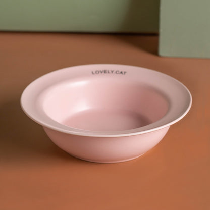 Elevated Dog Bowl with Neck Protection Macaron Series Acrylic Stand Ceramic Cat Food Bowl Non Slip Pet Feeder for Small Medium Dogs Cats