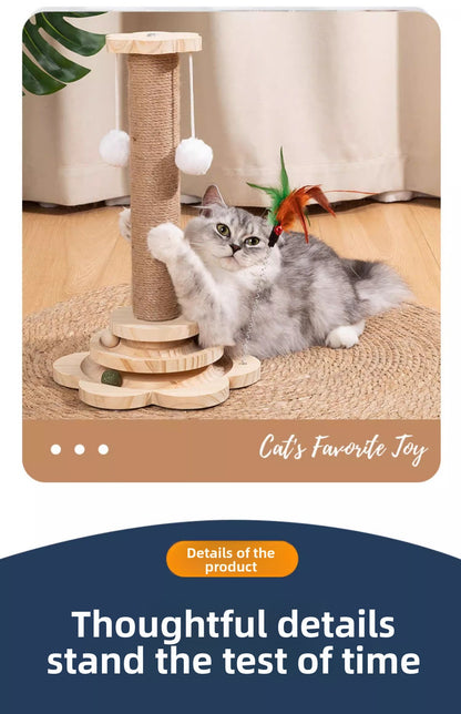 WearResistant Sisal Cat Scratching Post Board Toy for Vertical Climbing Boredom Relief