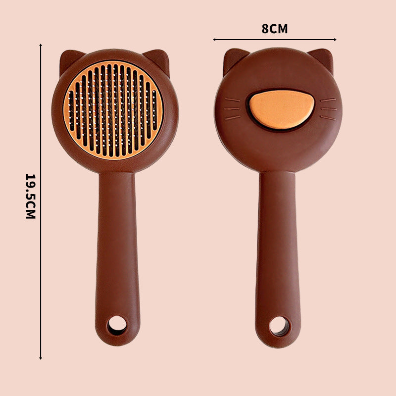 One-Click Hair Removal Comb for Cats Dogs Knot-Free Massage Tool